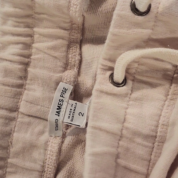 James Perse Pastel Pink Sweatpants - Picture 2 of 3